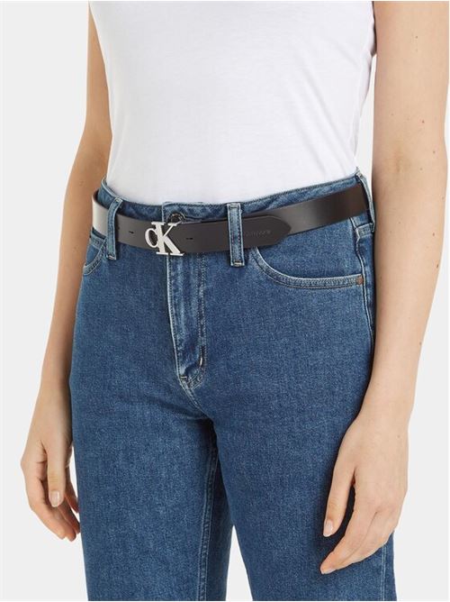 ROUND MONO PL REV LTHR BELT 30MM CALVIN KLEIN JEANS | K60K611489/01B